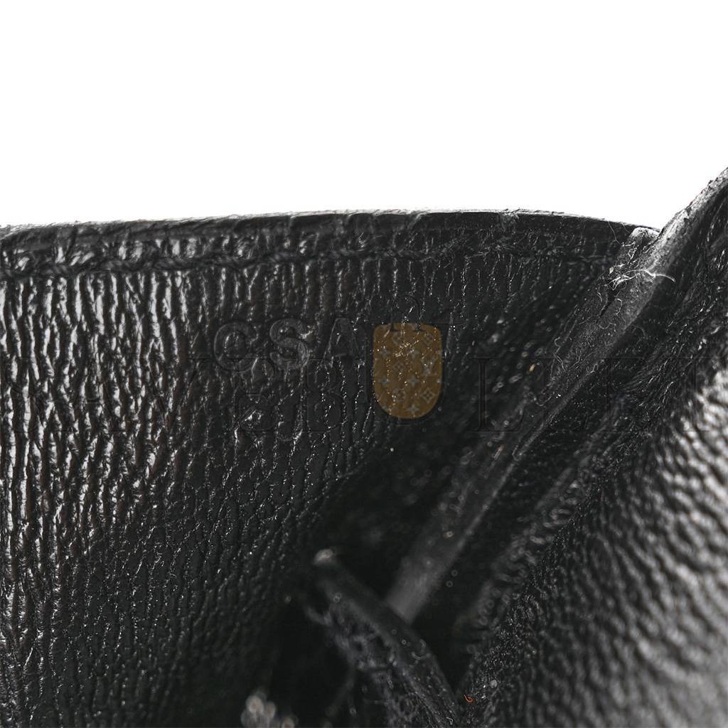 H**mes noir black ghw niloticus crocodile birkin 30 handbag (30*22*16cm)
